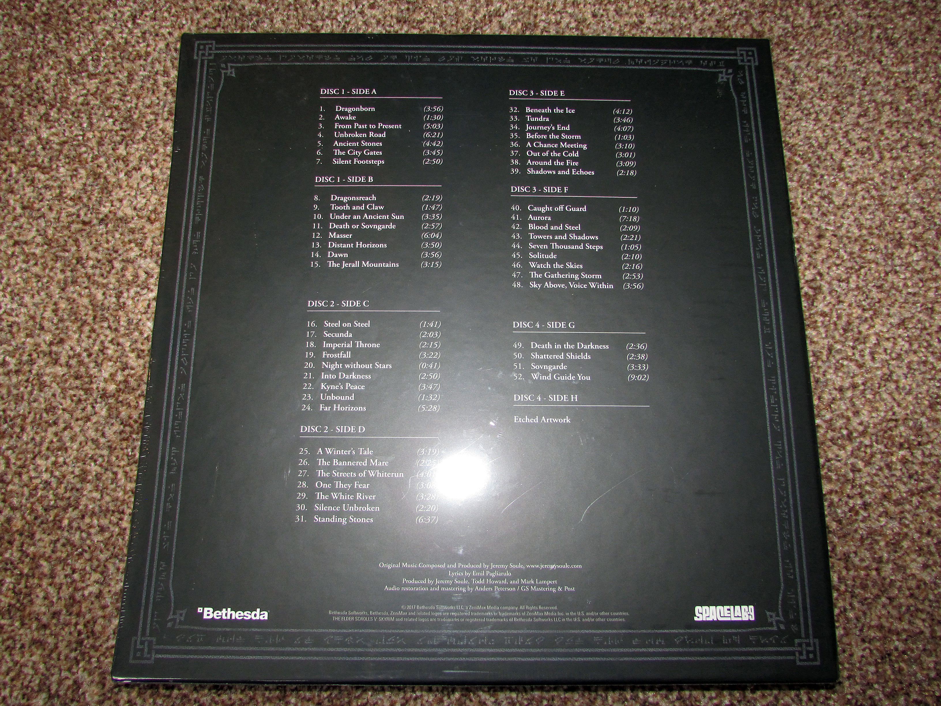 Skyrim Ultimate Edition Vinyl Record Soundtrack 4 LP Box Set